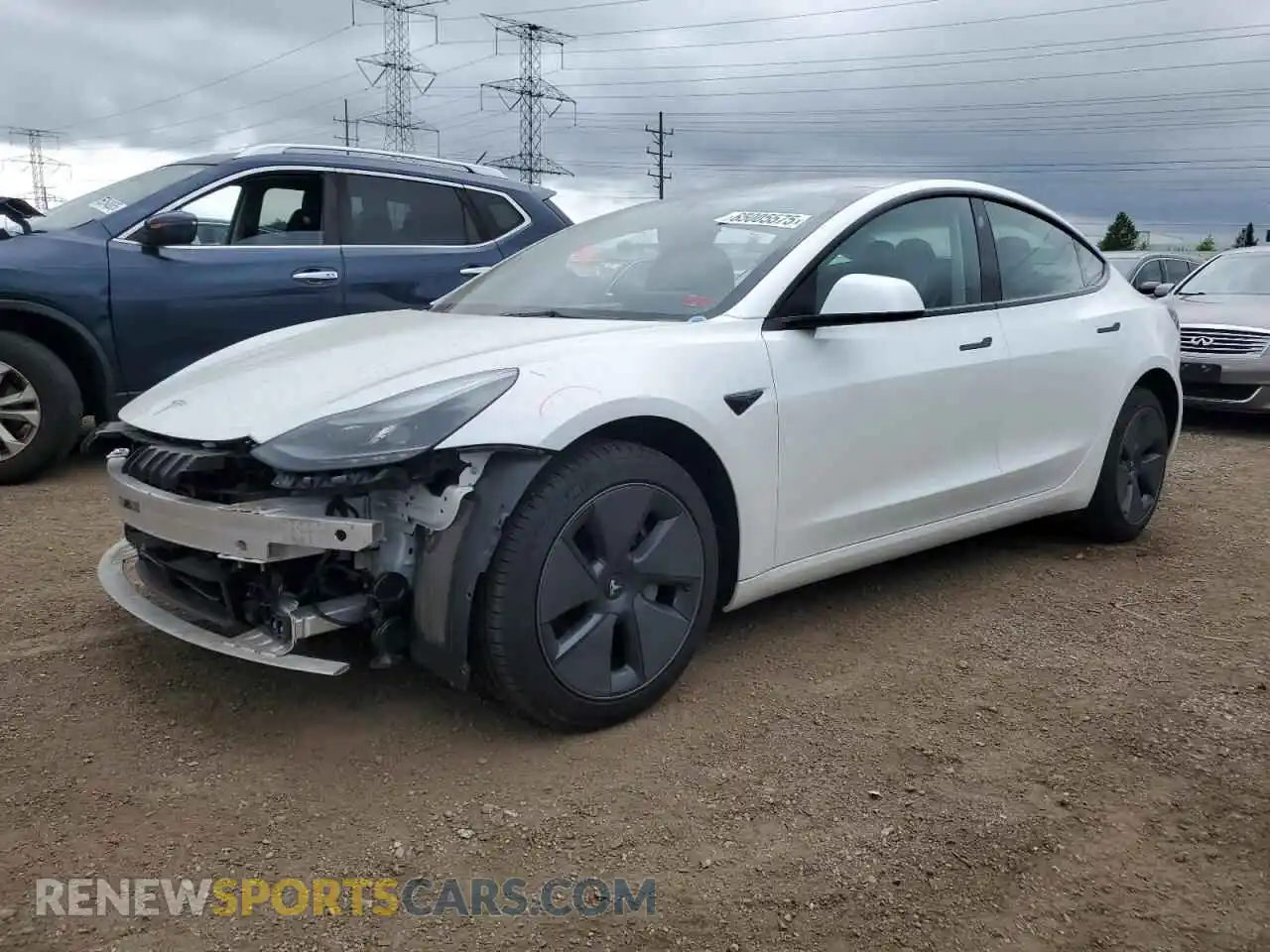 1 Photograph of a damaged car 5YJ3E1EA9PF570614 TESLA MODEL 3 2023