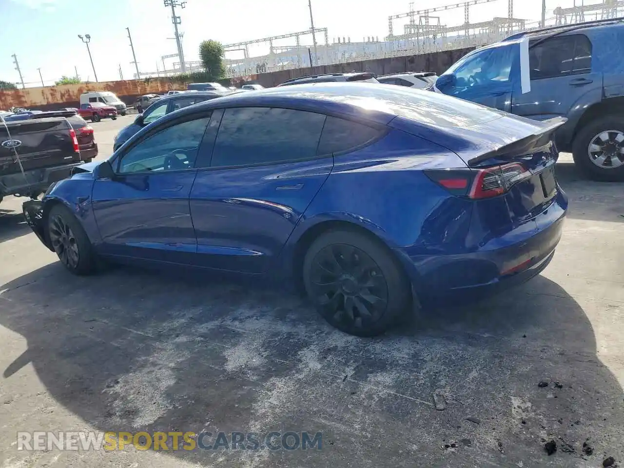 2 Фотография поврежденного автомобиля 5YJ3E1EA9PF693412 TESLA MODEL 3 2023