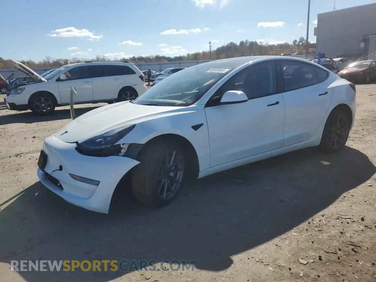 1 Photograph of a damaged car 5YJ3E1EAXPF385780 TESLA MODEL 3 2023