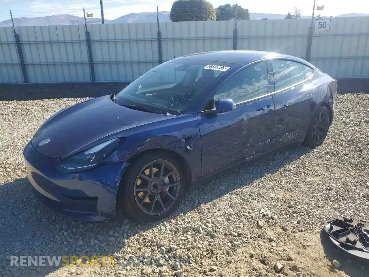1 Photograph of a damaged car 5YJ3E1EAXPF404067 TESLA MODEL 3 2023