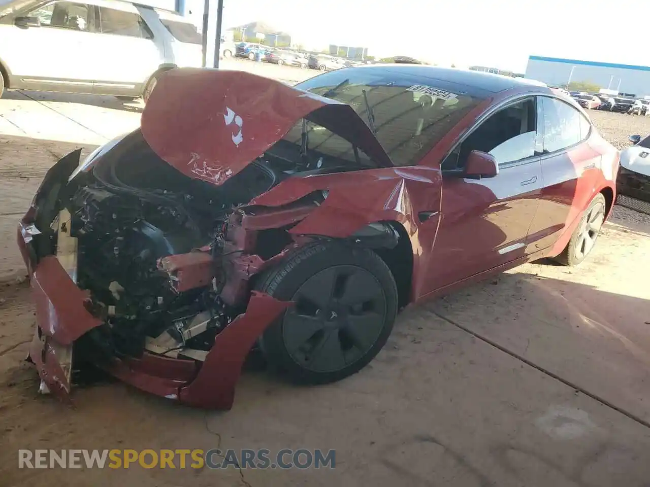 1 Photograph of a damaged car 5YJ3E1EAXPF499651 TESLA MODEL 3 2023
