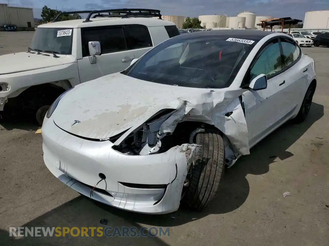 1 Photograph of a damaged car 5YJ3E1EAXPF502502 TESLA MODEL 3 2023