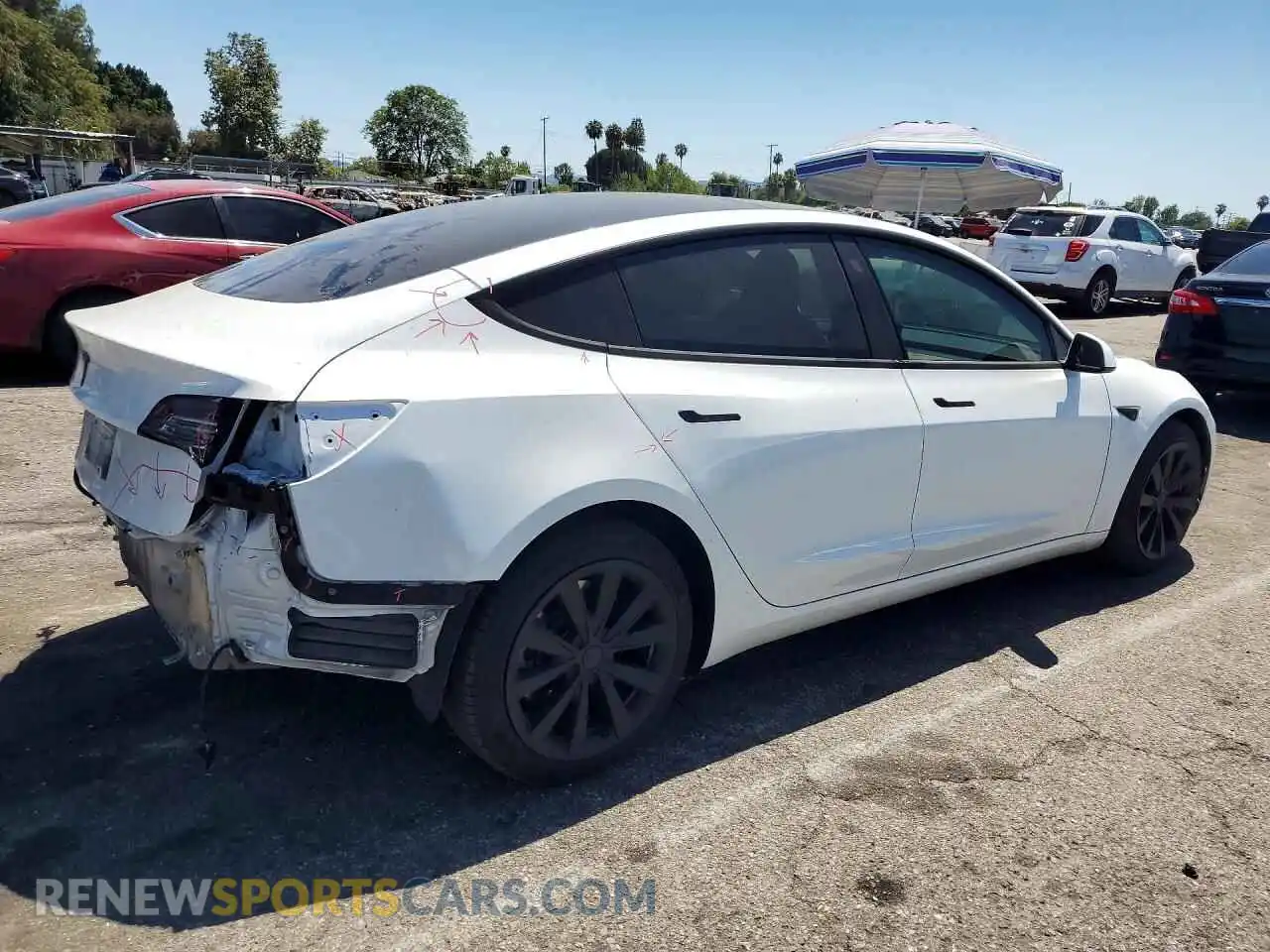 3 Photograph of a damaged car 5YJ3E1EAXPF541218 TESLA MODEL 3 2023