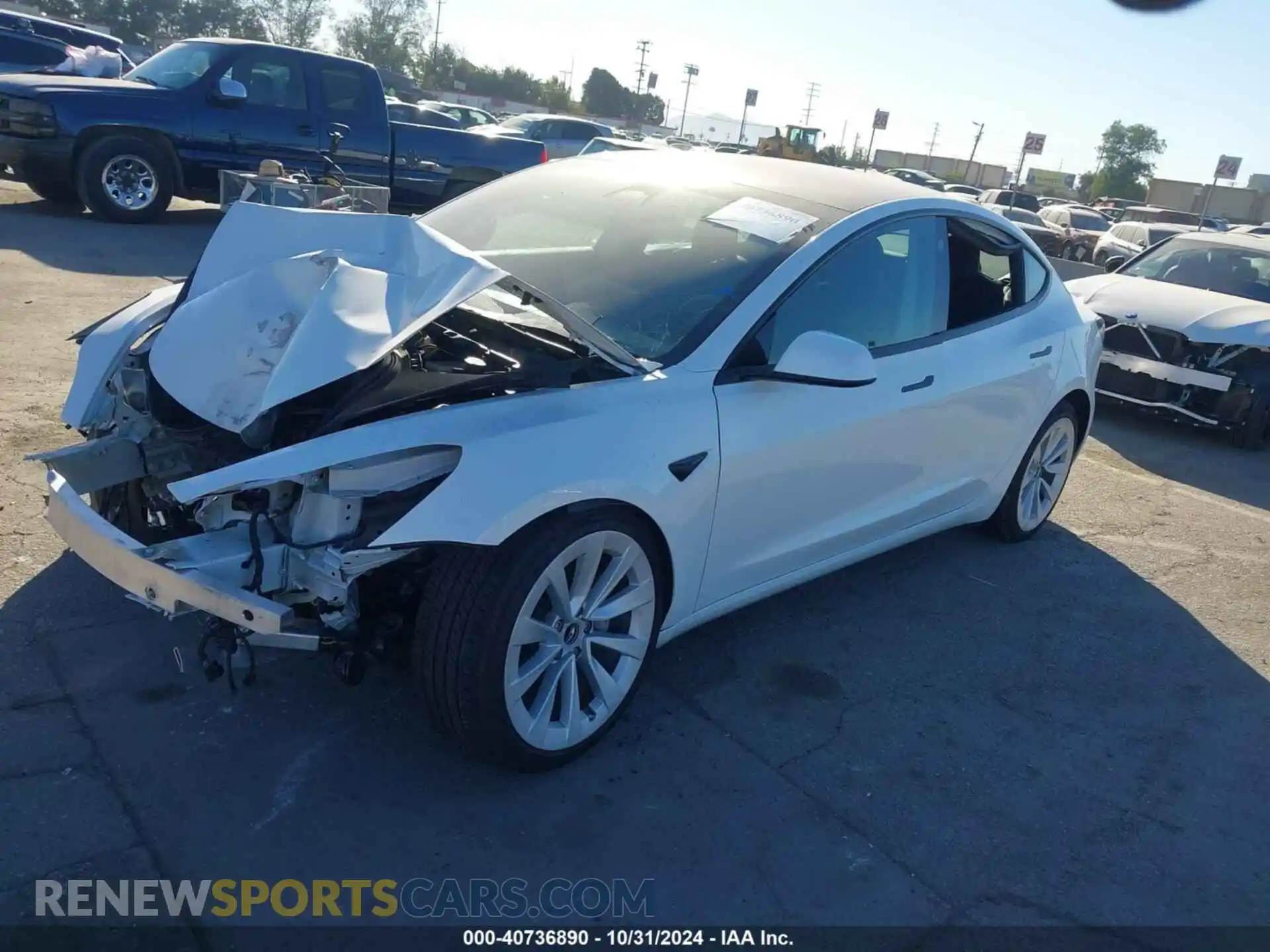 2 fotografías del automóvil dañado 5YJ3E1EAXPF550758 TESLA MODEL 3 2023