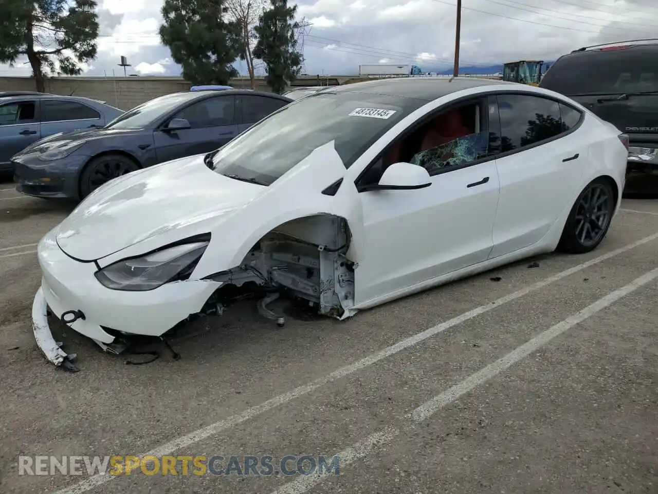 1 Photograph of a damaged car 5YJ3E1EAXPF574333 TESLA MODEL 3 2023