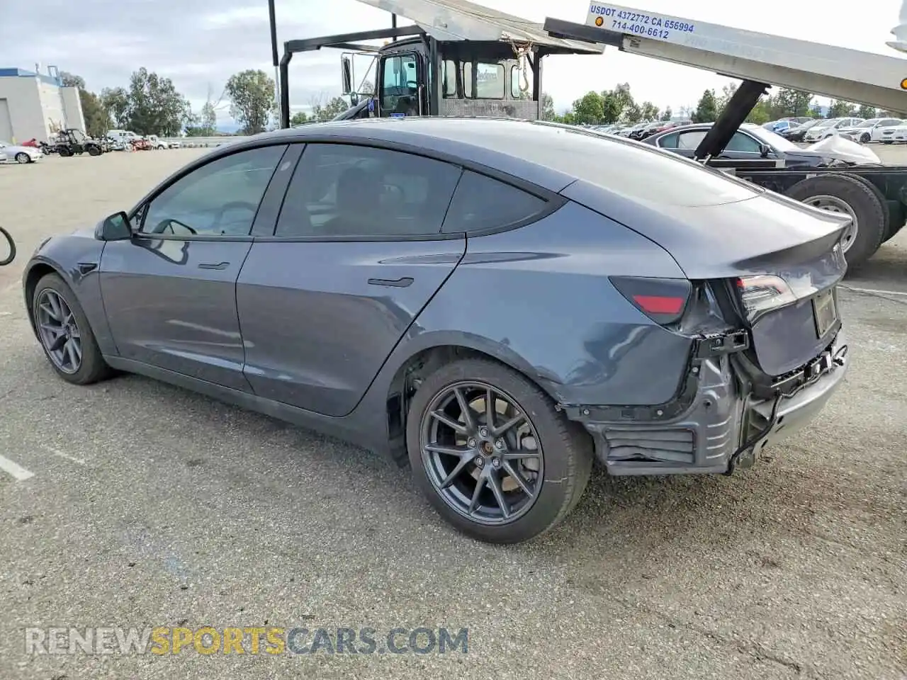 2 Photograph of a damaged car 5YJ3E1EAXPF599457 TESLA MODEL 3 2023