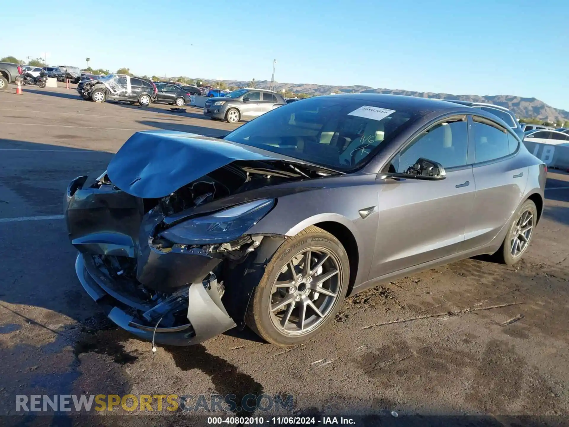 2 fotografías del automóvil dañado 5YJ3E1EAXPF650830 TESLA MODEL 3 2023