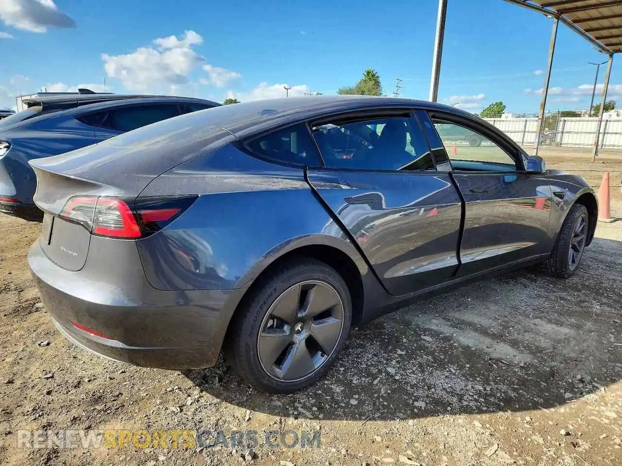 3 Photograph of a damaged car 5YJ3E1EB0PF593272 TESLA MODEL 3 2023