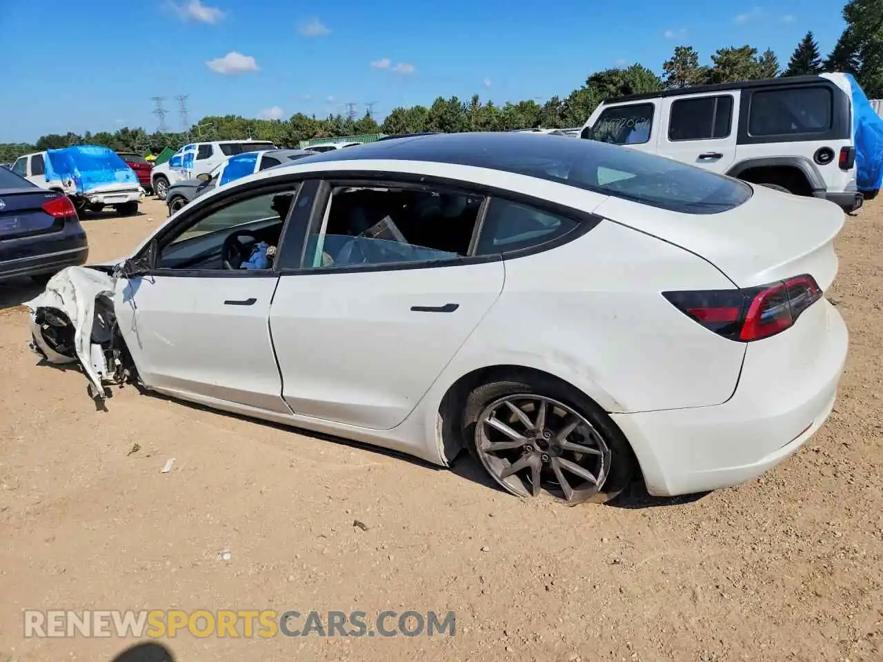2 Photograph of a damaged car 5YJ3E1EB0PF611088 TESLA MODEL 3 2023
