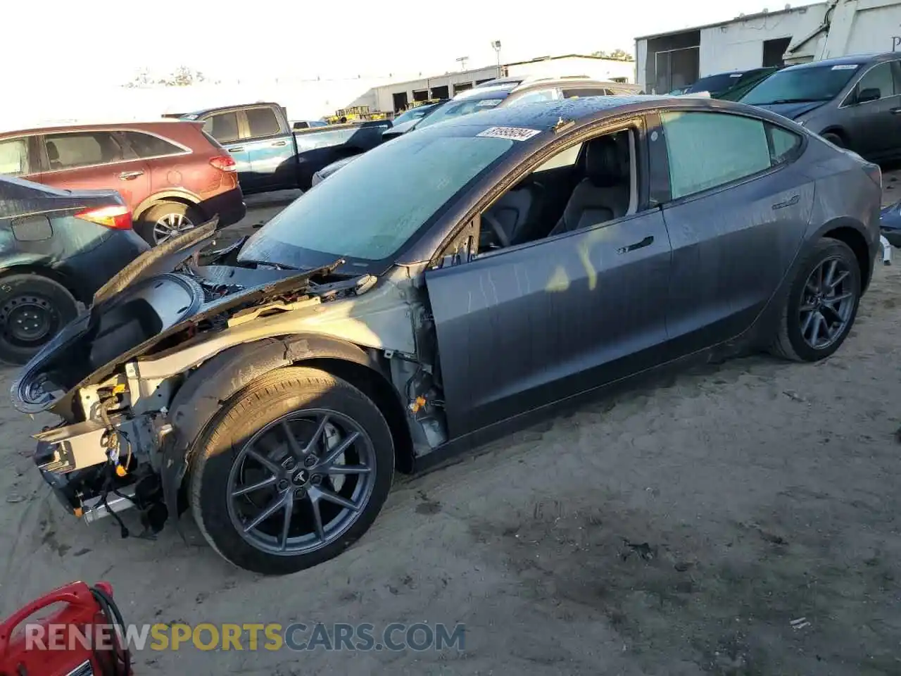 1 Photograph of a damaged car 5YJ3E1EB0PF632376 TESLA MODEL 3 2023