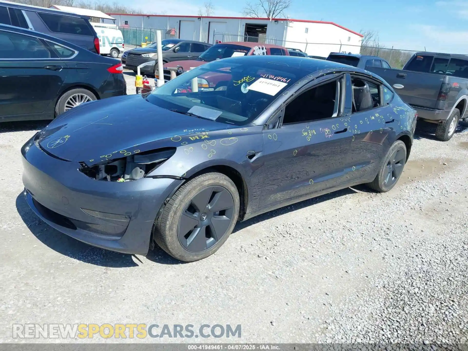 2 Photograph of a damaged car 5YJ3E1EB0PF662235 TESLA MODEL 3 2023