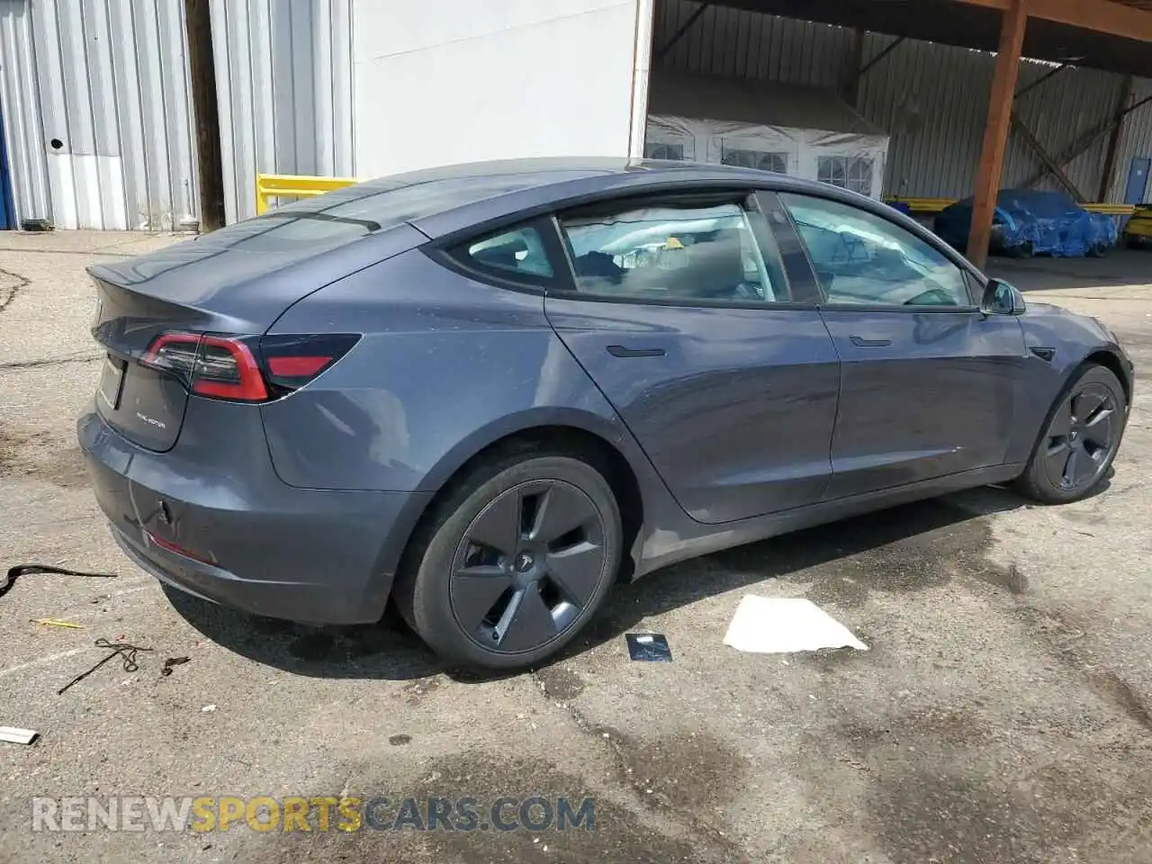 3 Photograph of a damaged car 5YJ3E1EB0PF669654 TESLA MODEL 3 2023