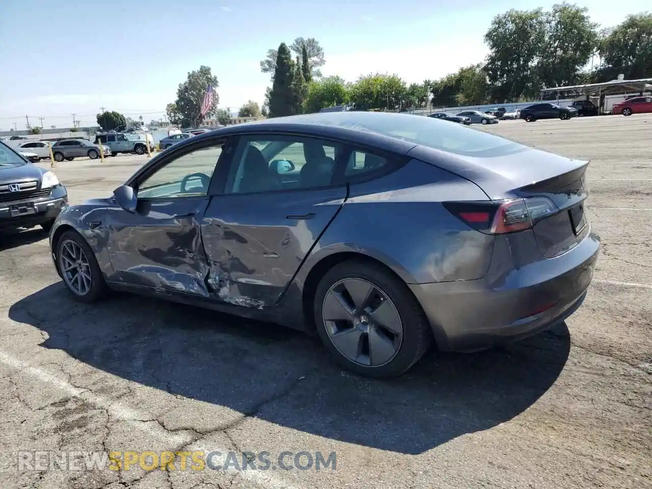 2 Photograph of a damaged car 5YJ3E1EB1PF467700 TESLA MODEL 3 2023