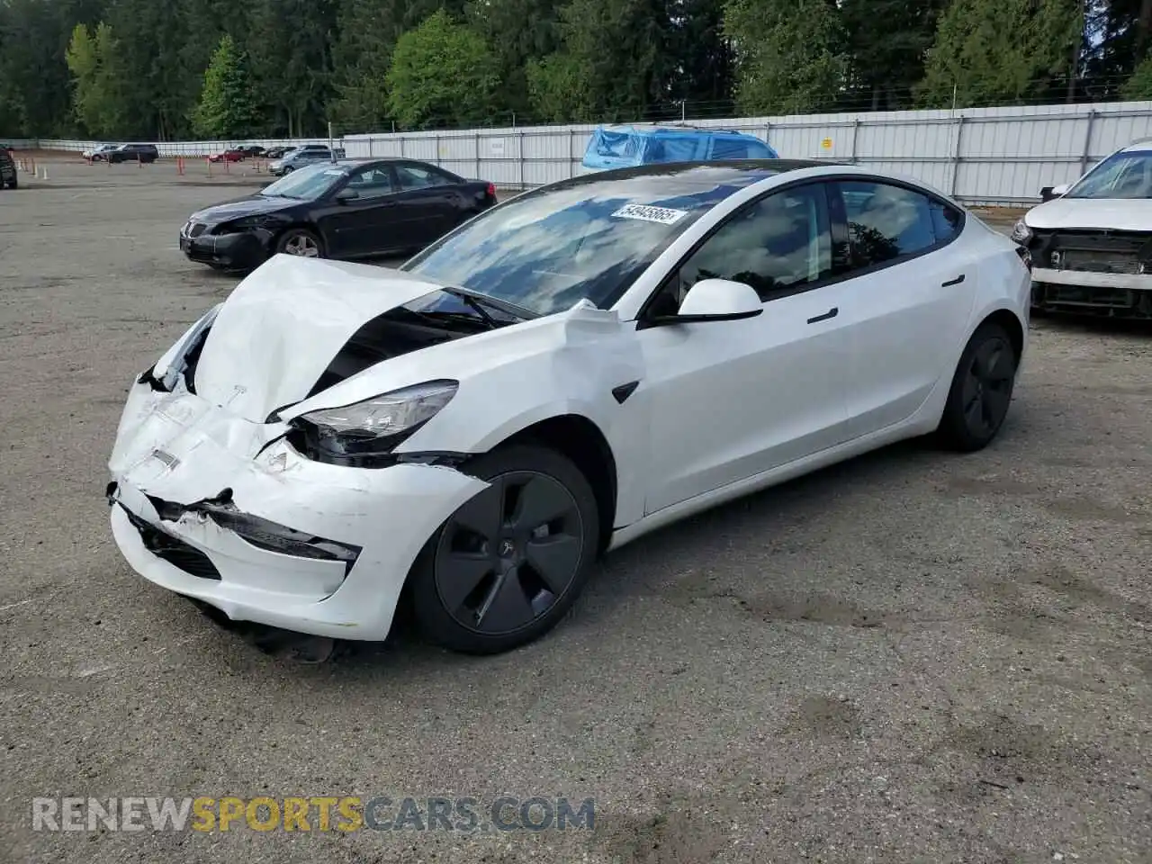 1 Photograph of a damaged car 5YJ3E1EB1PF603100 TESLA MODEL 3 2023