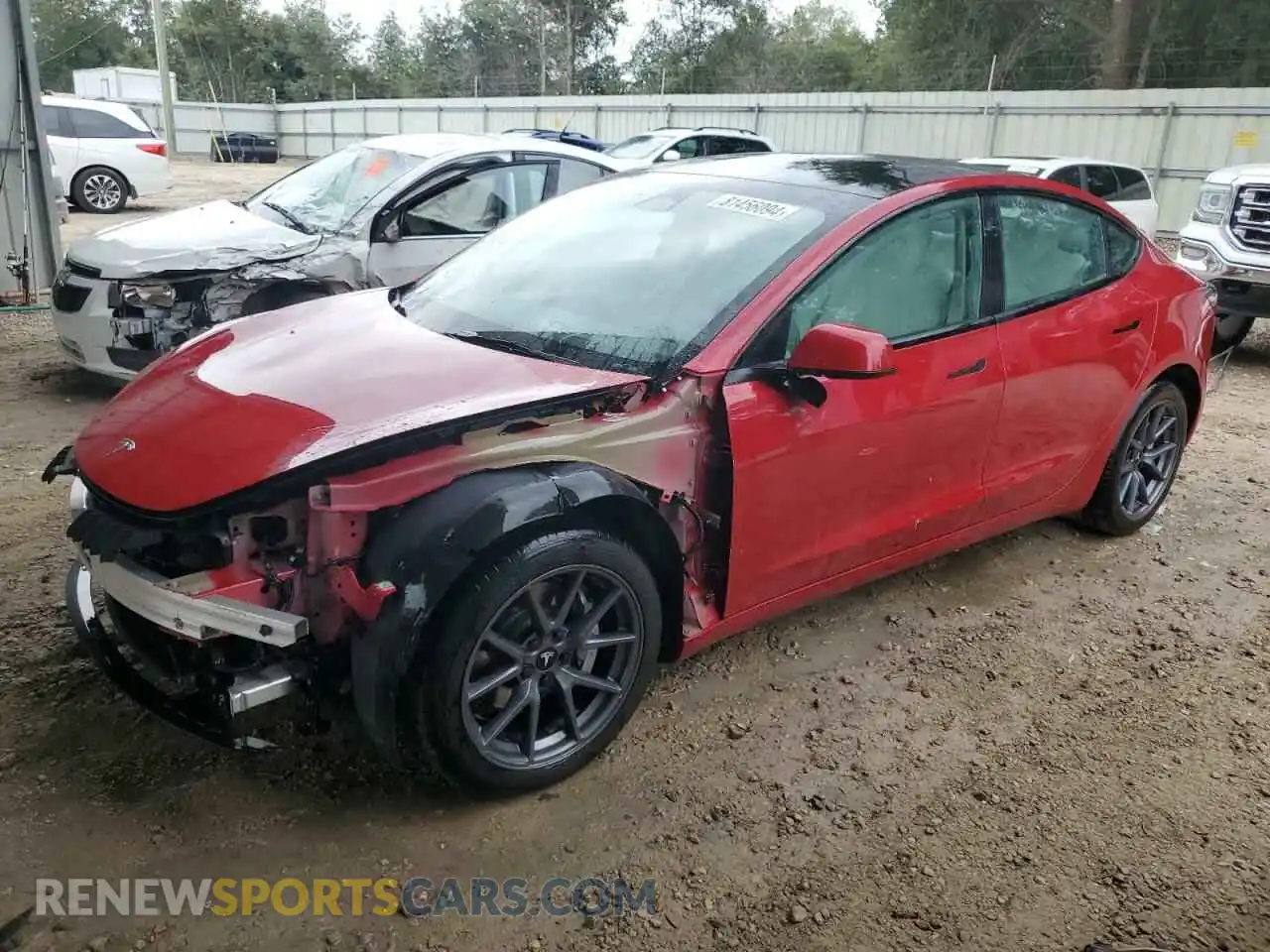1 Photograph of a damaged car 5YJ3E1EB1PF631754 TESLA MODEL 3 2023