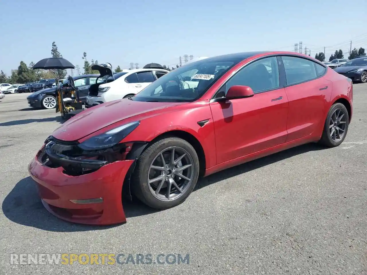 1 Photograph of a damaged car 5YJ3E1EB1PF633830 TESLA MODEL 3 2023