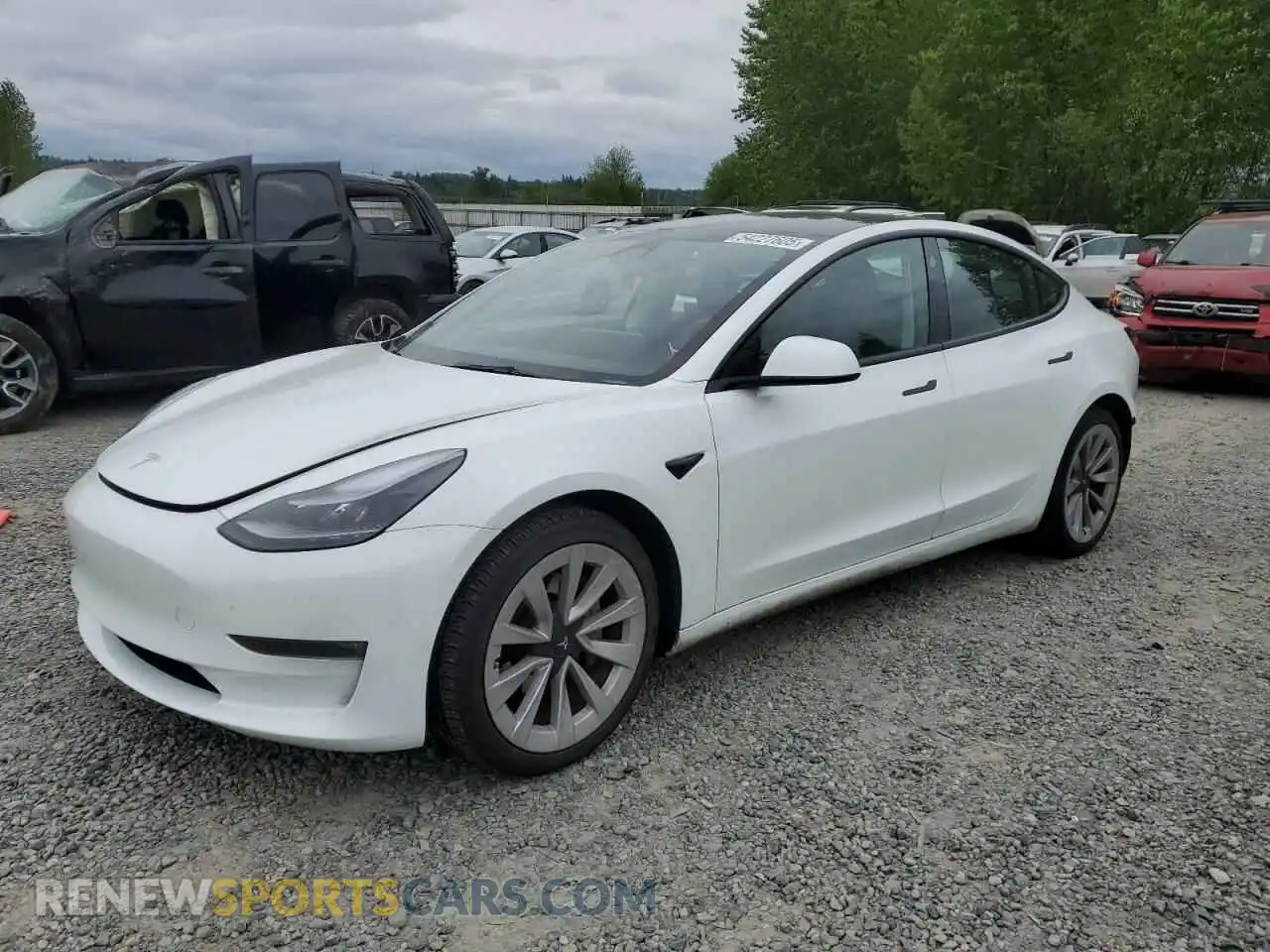 1 Photograph of a damaged car 5YJ3E1EB1PF665368 TESLA MODEL 3 2023