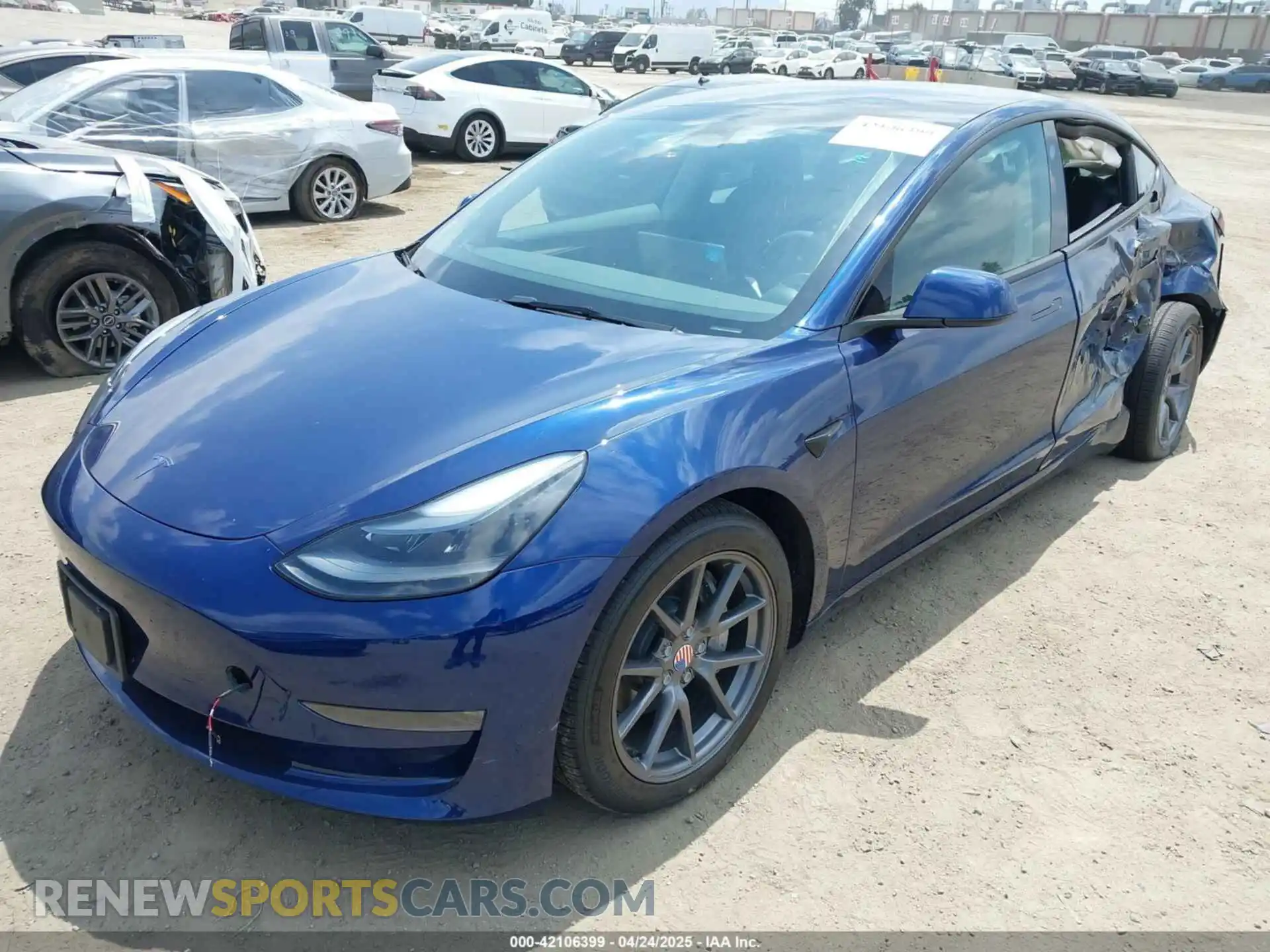 2 Photograph of a damaged car 5YJ3E1EB1PF667685 TESLA MODEL 3 2023