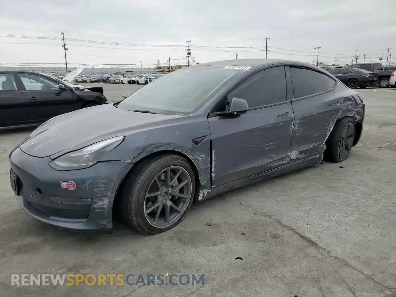 1 Photograph of a damaged car 5YJ3E1EB1PF676192 TESLA MODEL 3 2023
