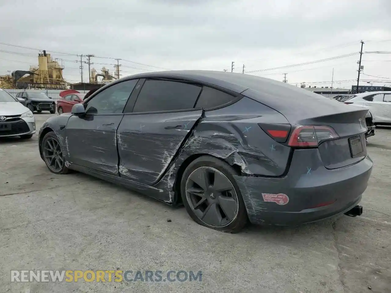 2 Photograph of a damaged car 5YJ3E1EB1PF676192 TESLA MODEL 3 2023