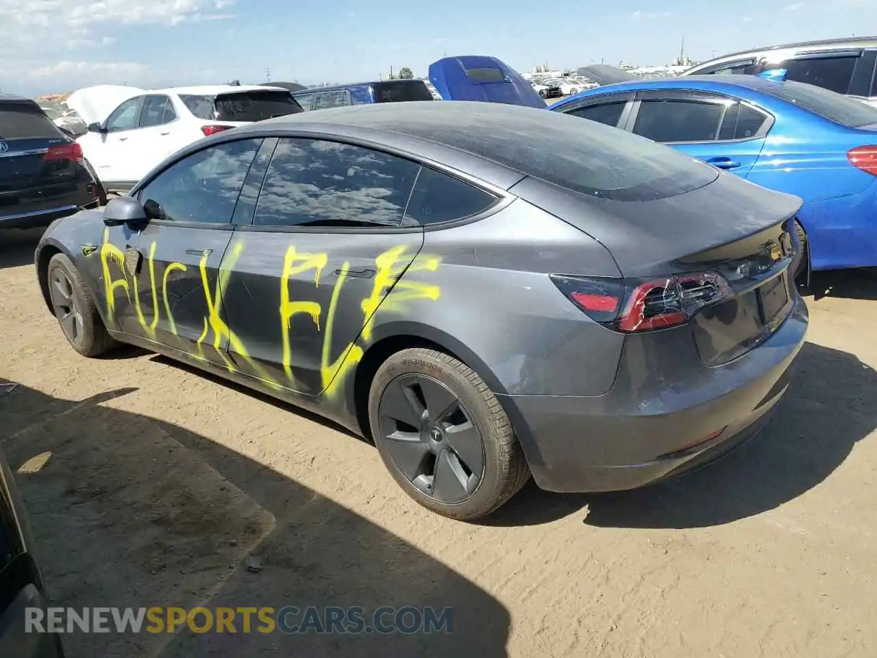 2 Photograph of a damaged car 5YJ3E1EB1PF688455 TESLA MODEL 3 2023