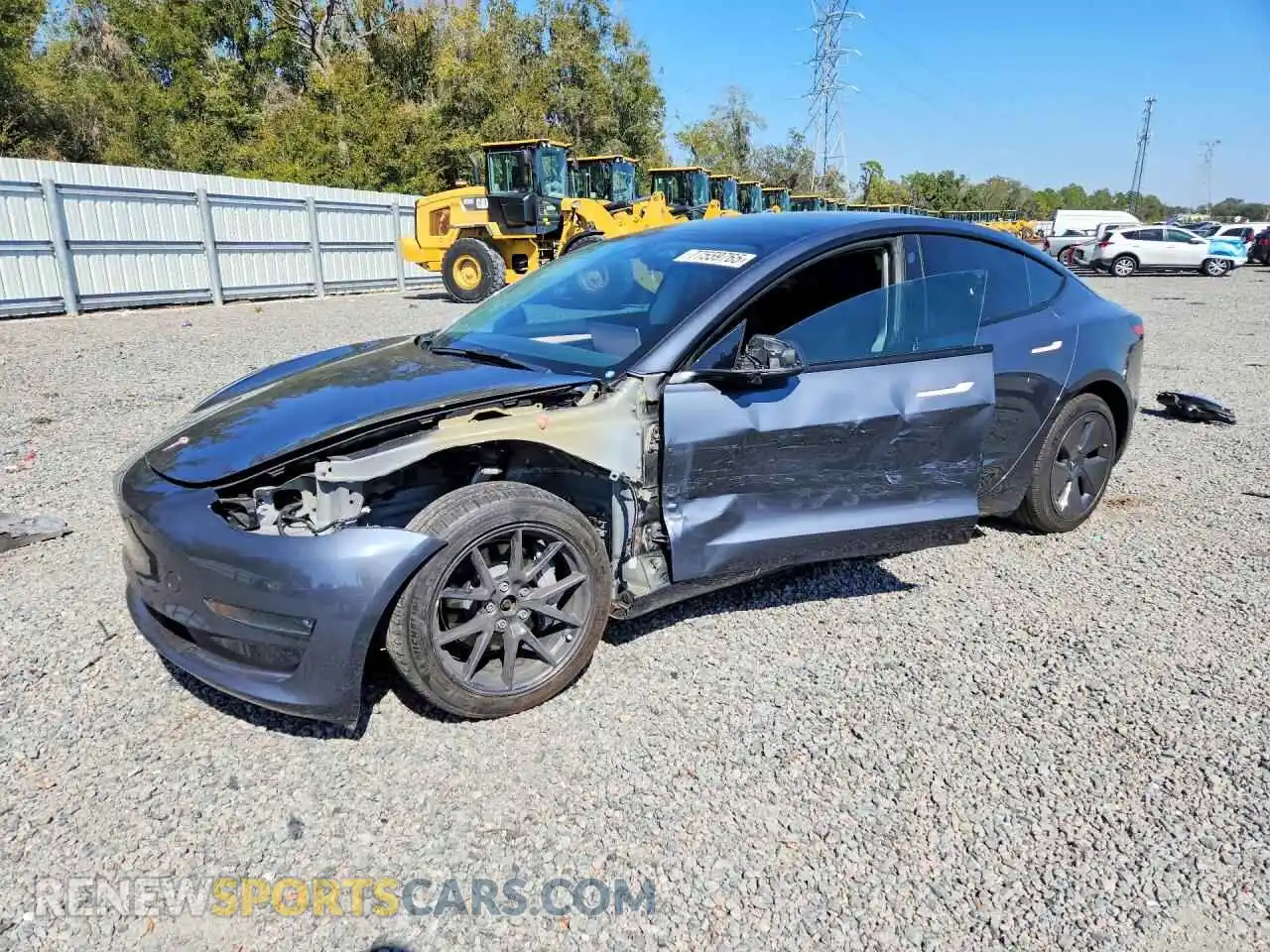 1 Photograph of a damaged car 5YJ3E1EB2PF391839 TESLA MODEL 3 2023