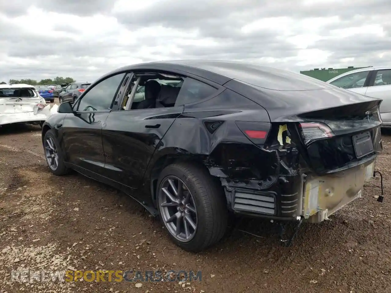 2 Photograph of a damaged car 5YJ3E1EB2PF592589 TESLA MODEL 3 2023
