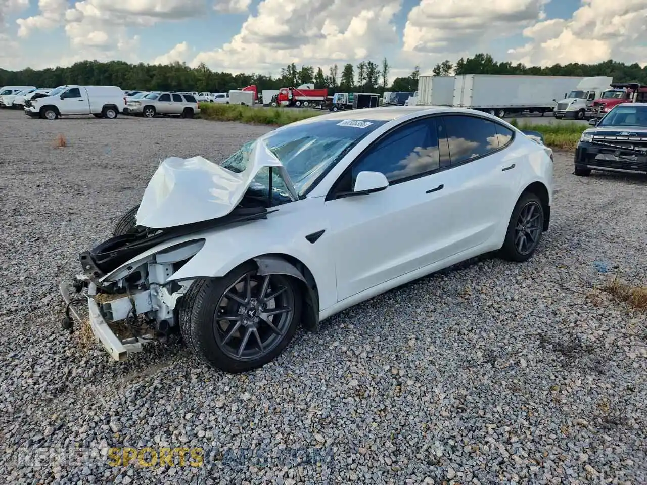 1 Фотография поврежденного автомобиля 5YJ3E1EB3PF393616 TESLA MODEL 3 2023