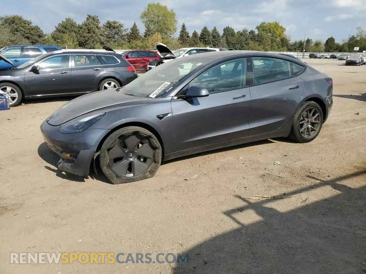 1 Photograph of a damaged car 5YJ3E1EB3PF592469 TESLA MODEL 3 2023