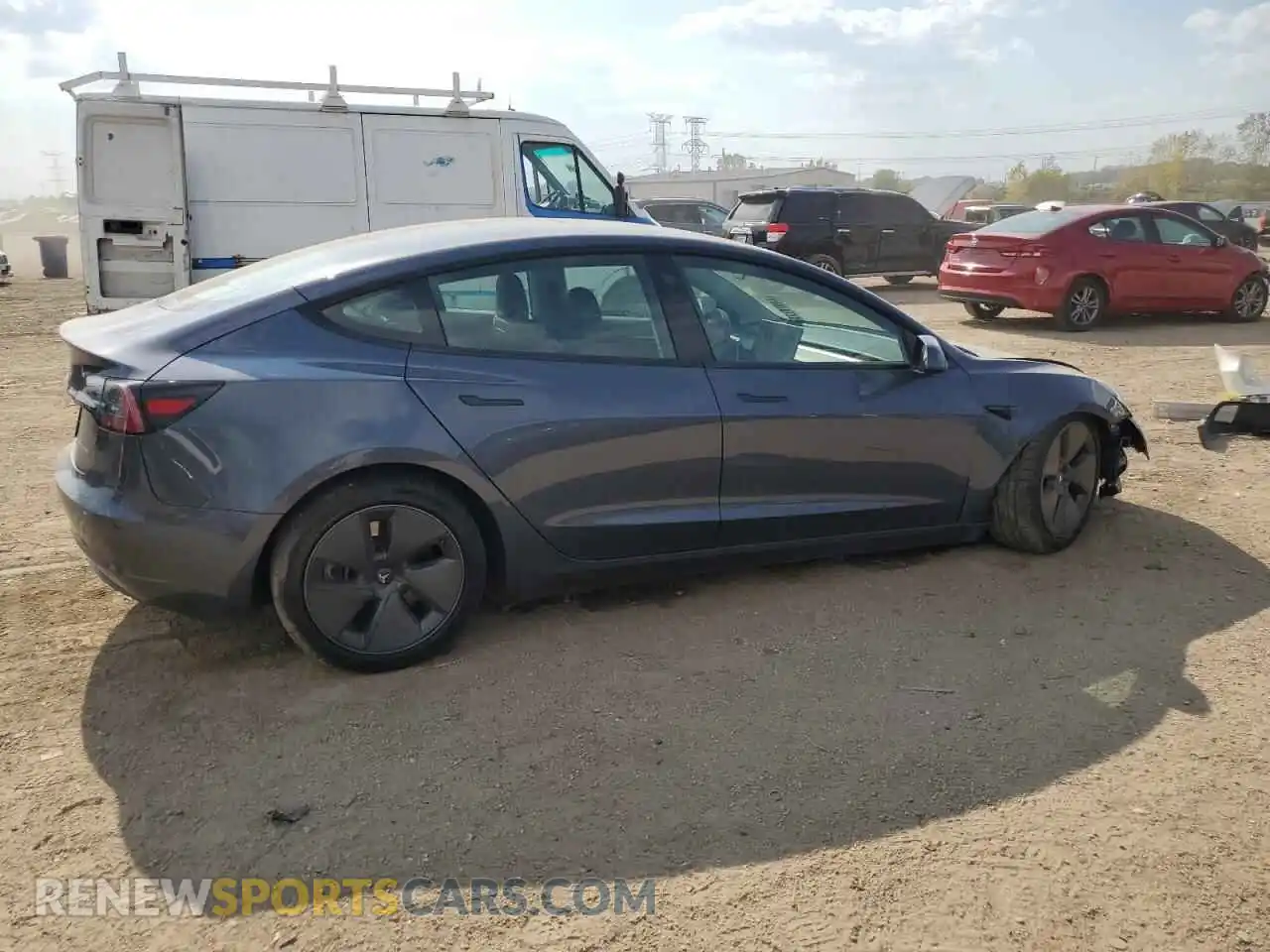 3 Photograph of a damaged car 5YJ3E1EB3PF592469 TESLA MODEL 3 2023