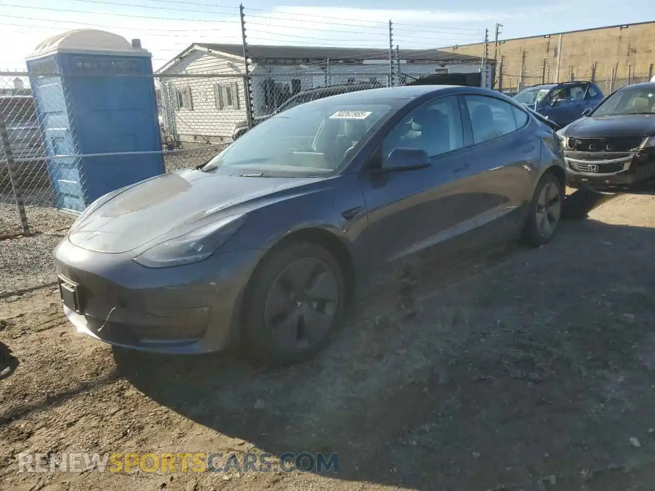 1 Photograph of a damaged car 5YJ3E1EB3PF611652 TESLA MODEL 3 2023