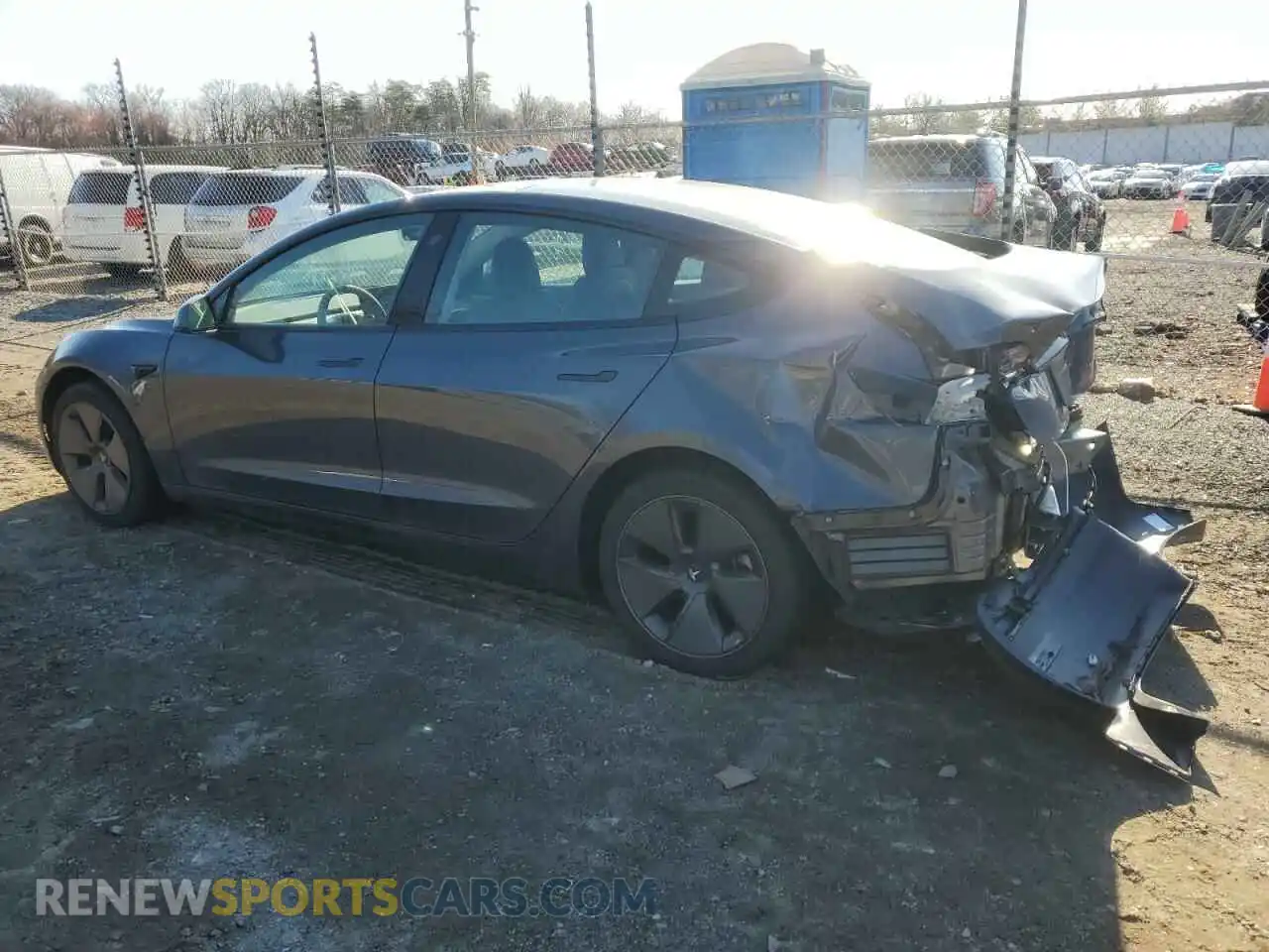 2 Photograph of a damaged car 5YJ3E1EB3PF611652 TESLA MODEL 3 2023