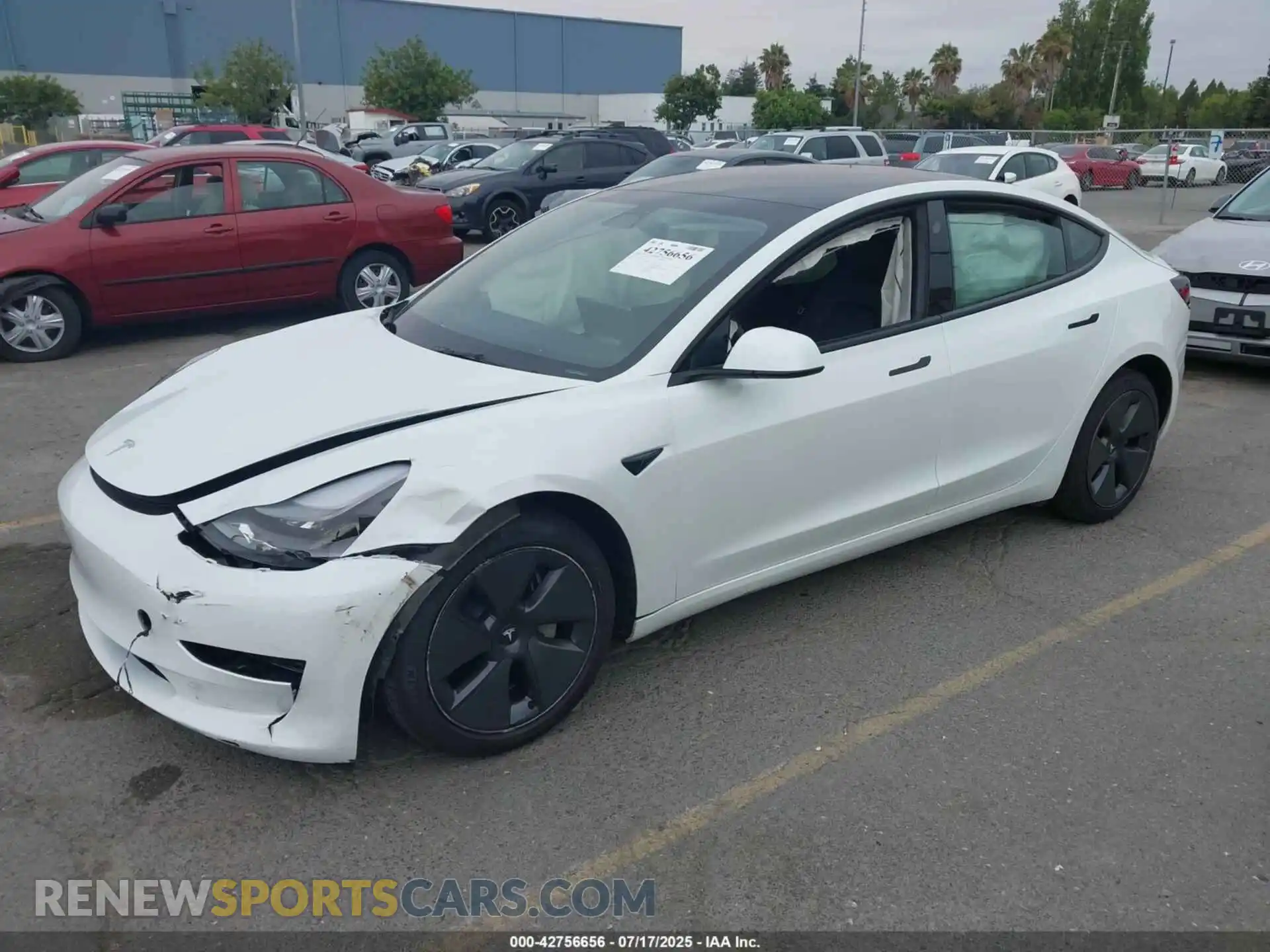 2 Photograph of a damaged car 5YJ3E1EB3PF634557 TESLA MODEL 3 2023