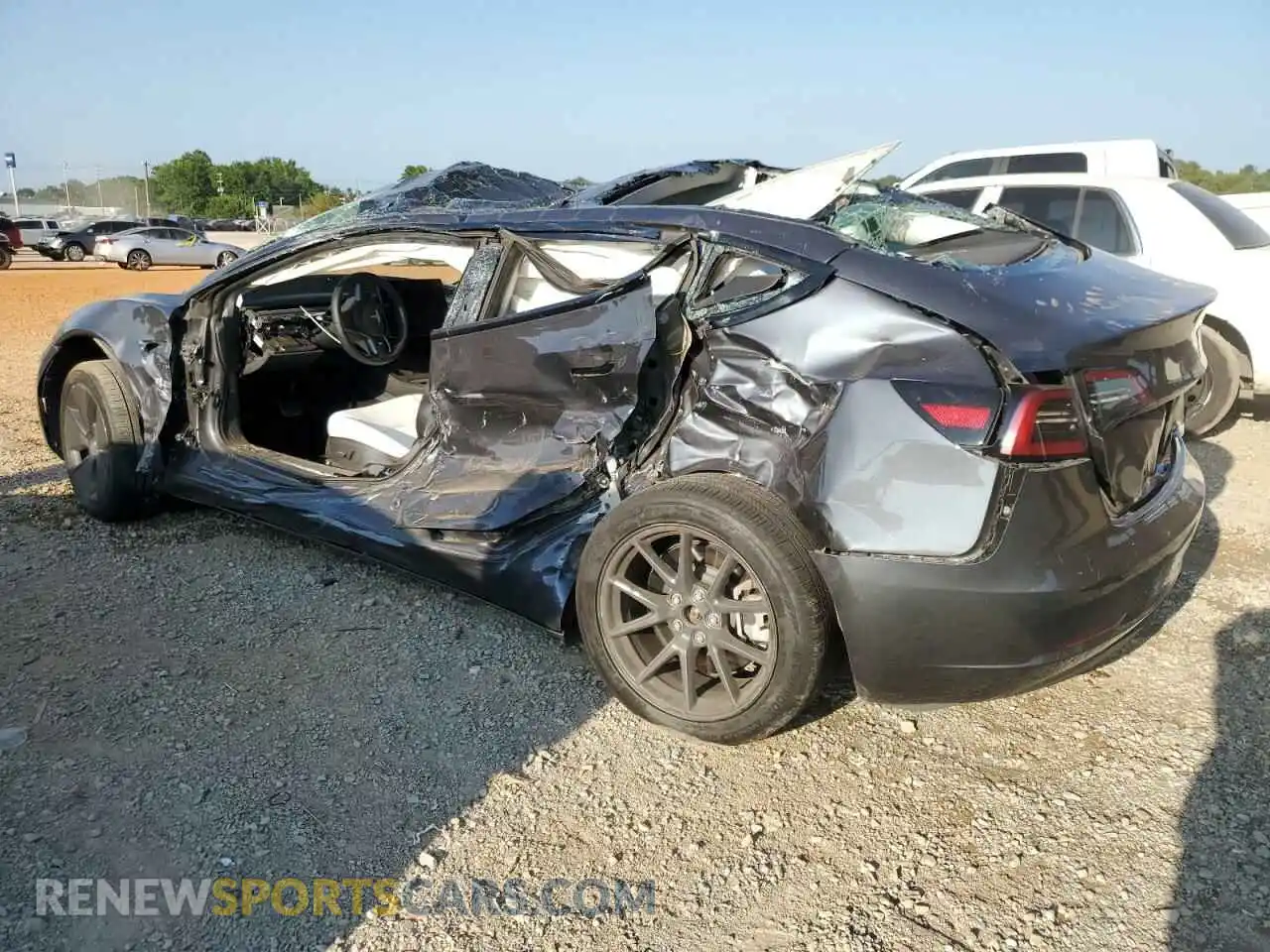 2 Photograph of a damaged car 5YJ3E1EB3PF680034 TESLA MODEL 3 2023