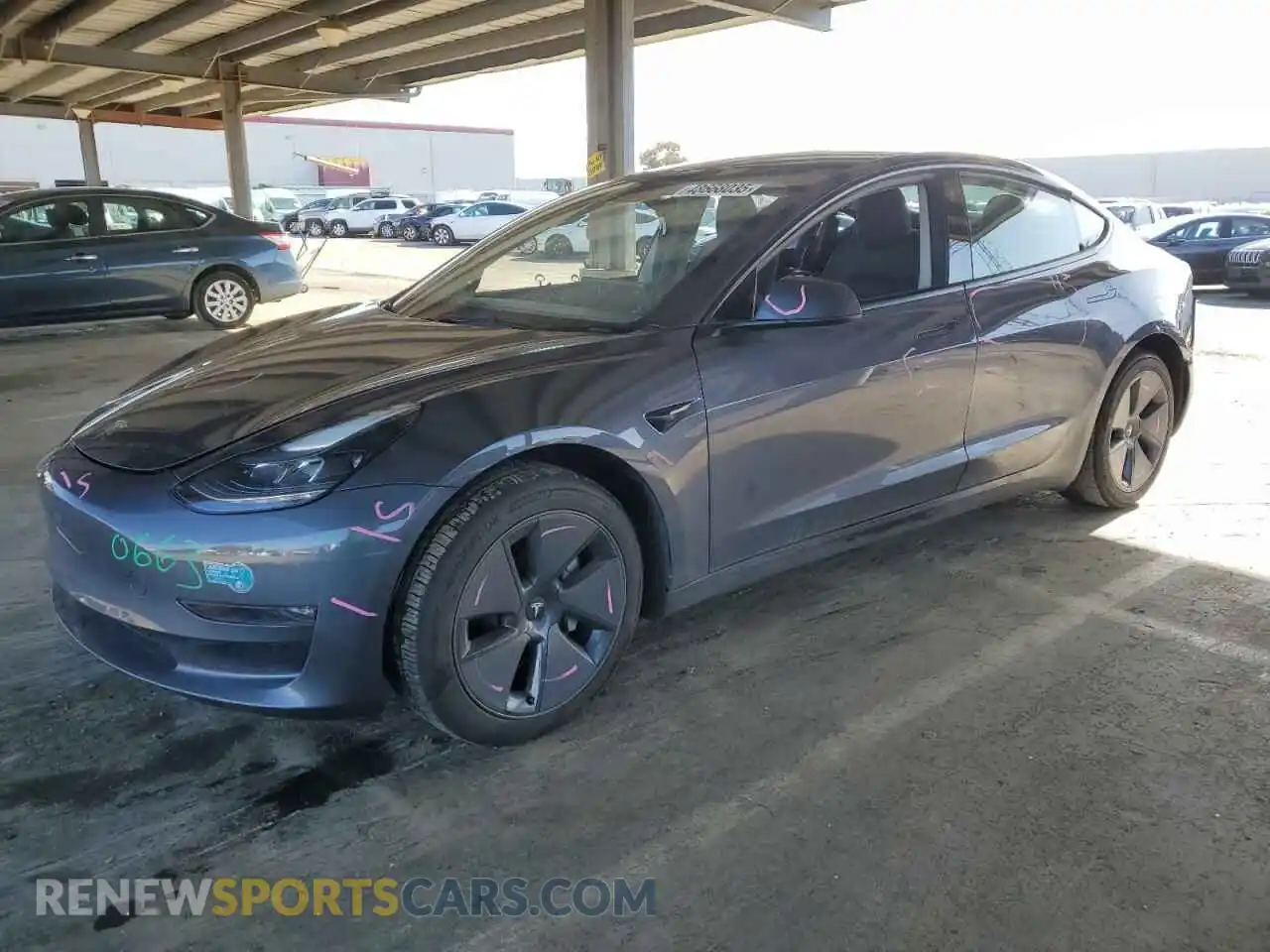 1 Photograph of a damaged car 5YJ3E1EB3PF705515 TESLA MODEL 3 2023