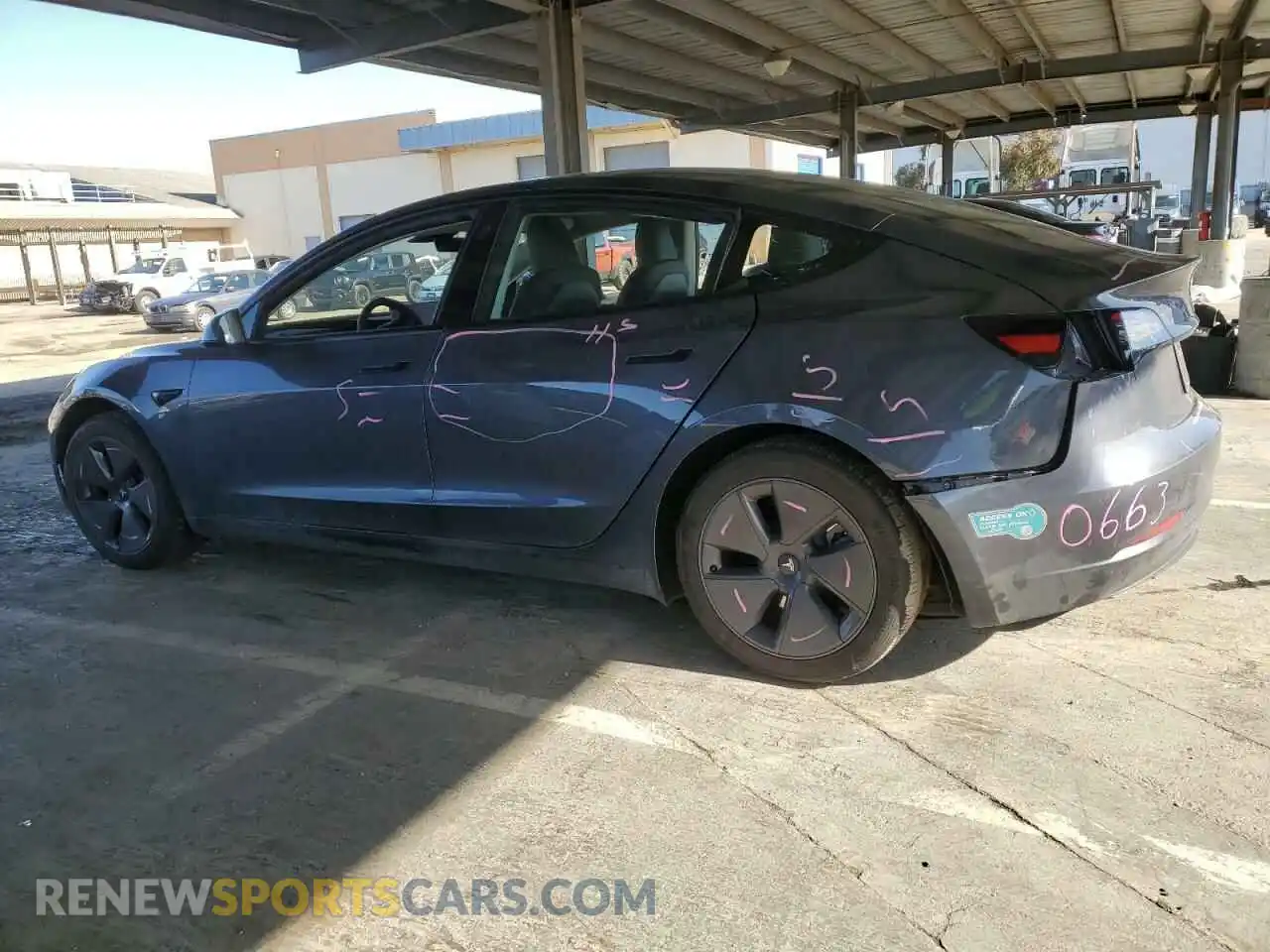 2 Photograph of a damaged car 5YJ3E1EB3PF705515 TESLA MODEL 3 2023