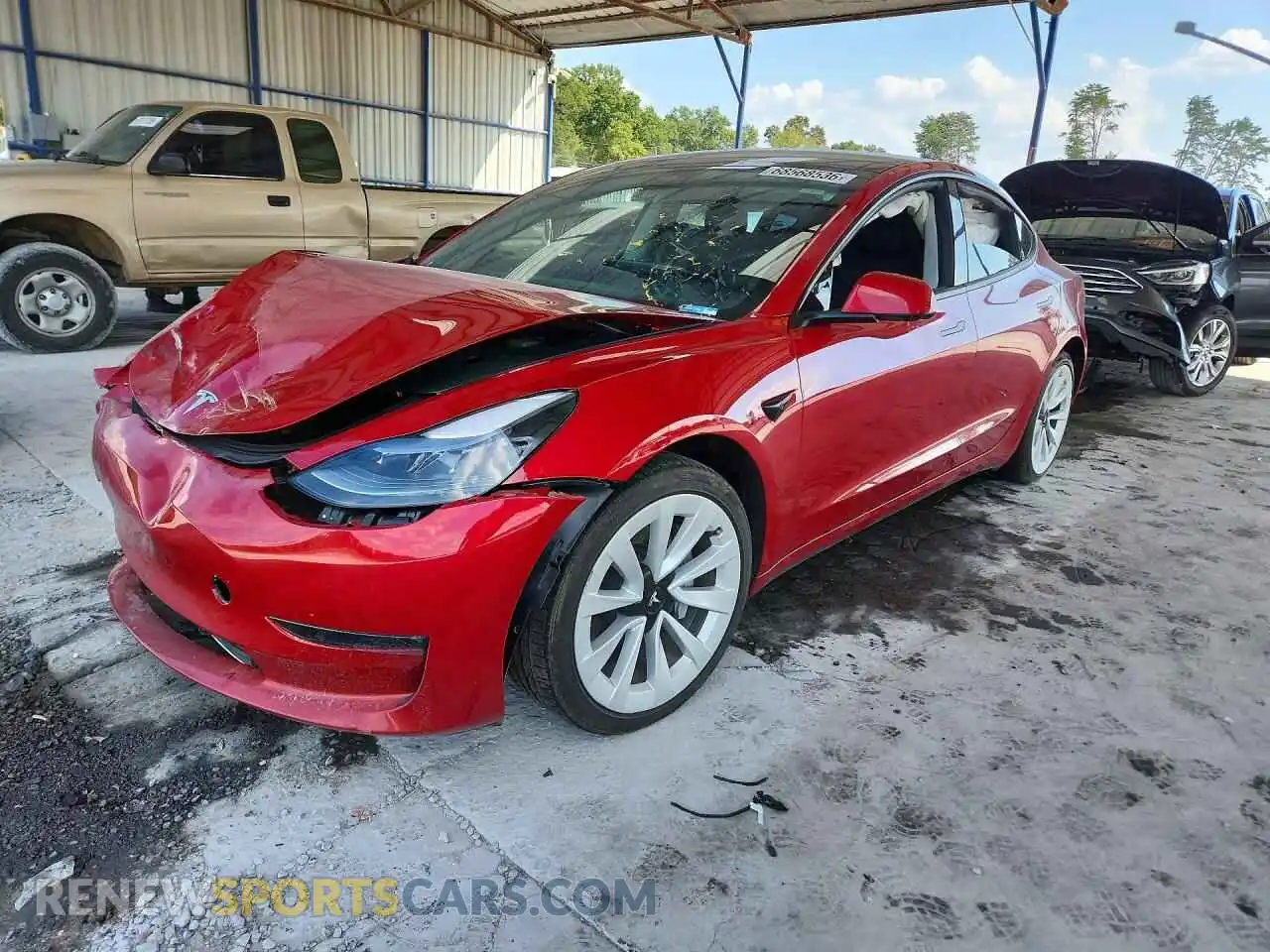 1 Photograph of a damaged car 5YJ3E1EB4PF389638 TESLA MODEL 3 2023