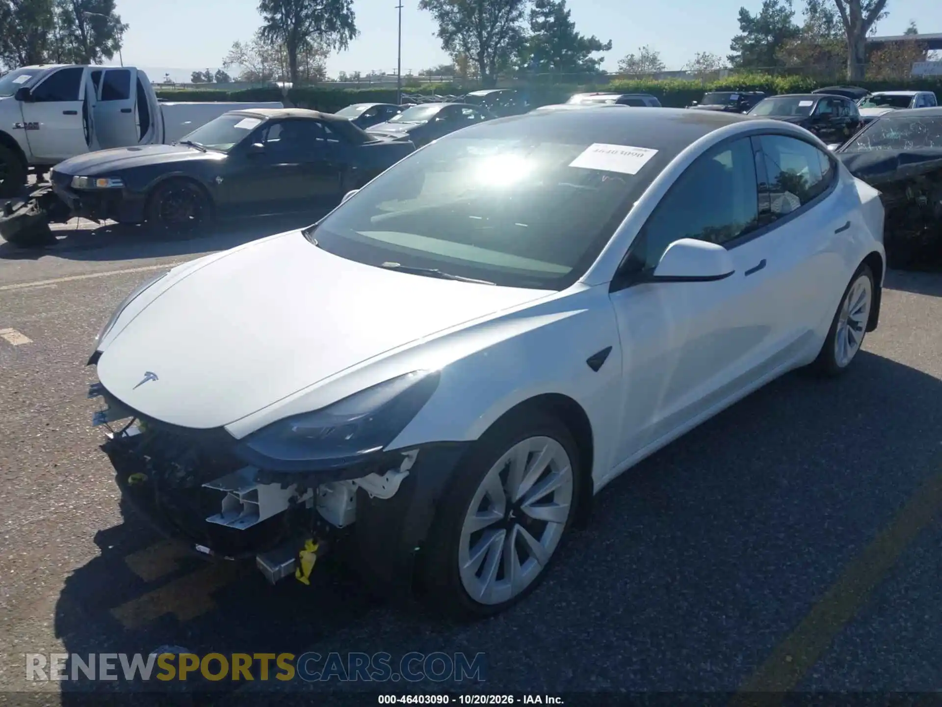2 Photograph of a damaged car 5YJ3E1EB4PF392698 TESLA MODEL 3 2023