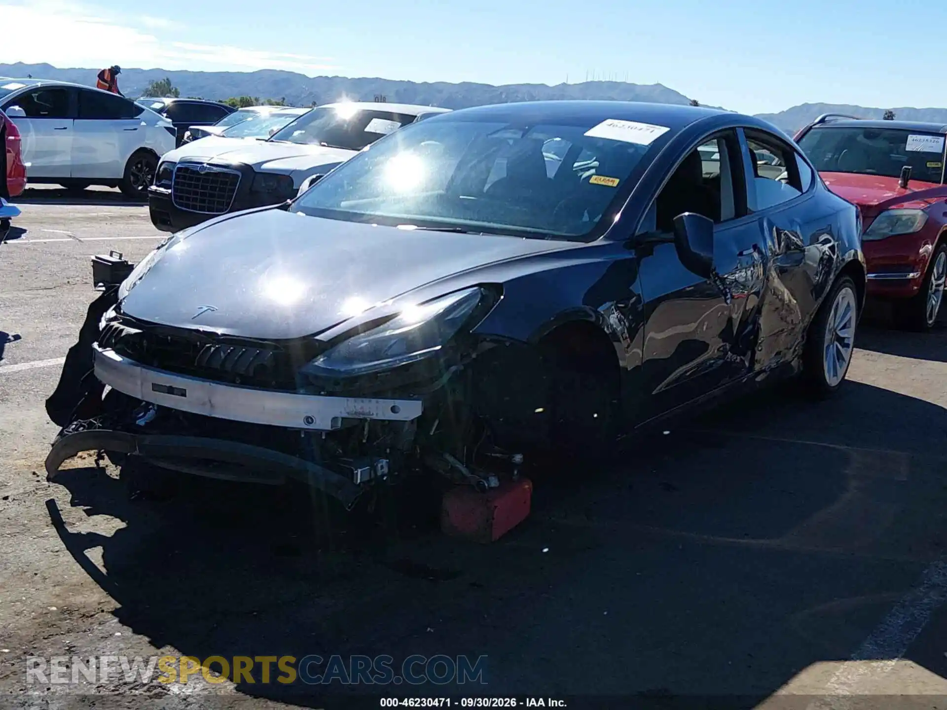 2 fotografías del automóvil dañado 5YJ3E1EB4PF592836 TESLA MODEL 3 2023