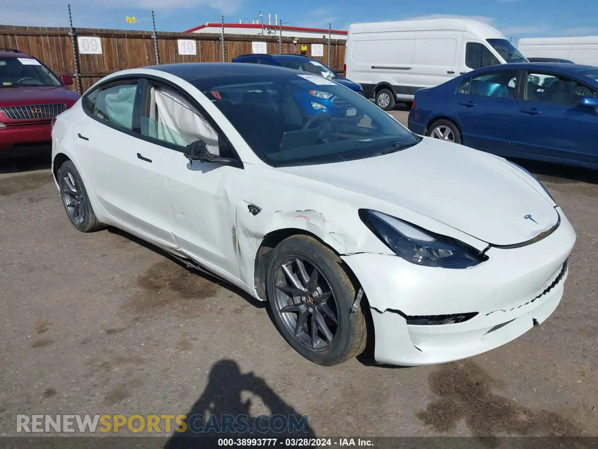 1 Photograph of a damaged car 5YJ3E1EB4PF599673 TESLA MODEL 3 2023