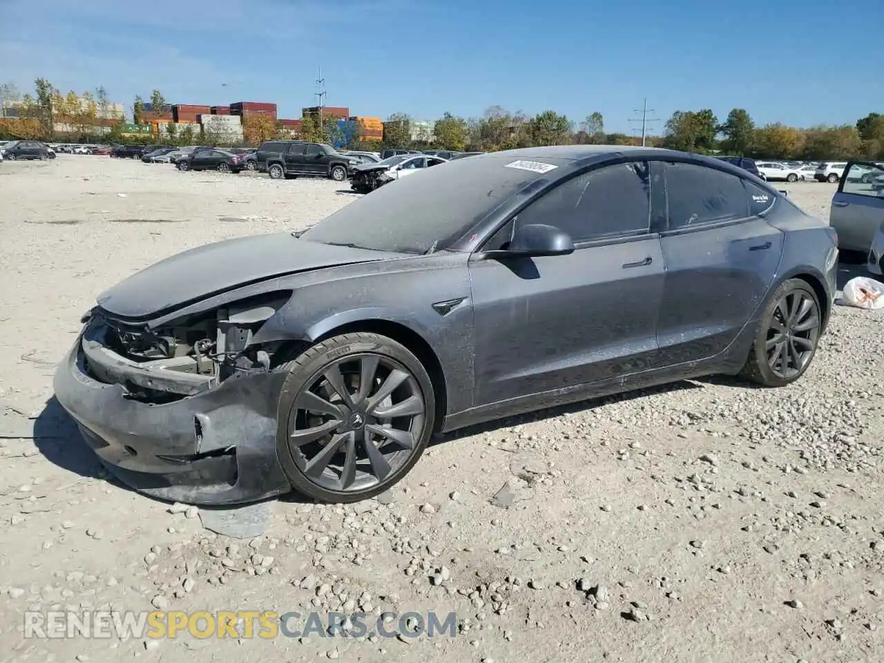 1 Photograph of a damaged car 5YJ3E1EB5PF476822 TESLA MODEL 3 2023