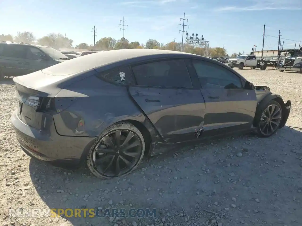 3 Photograph of a damaged car 5YJ3E1EB5PF476822 TESLA MODEL 3 2023