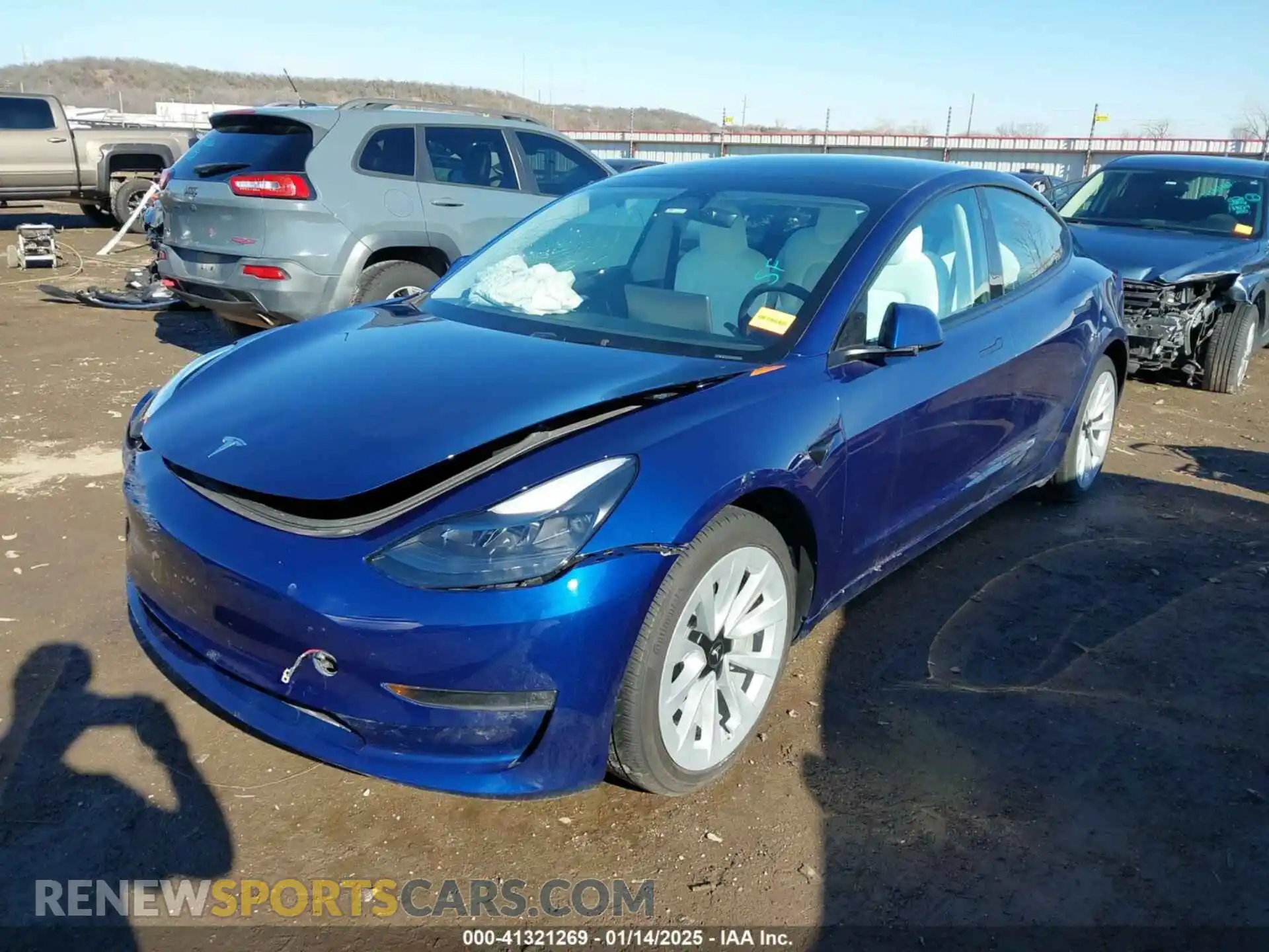 2 Photograph of a damaged car 5YJ3E1EB5PF623706 TESLA MODEL 3 2023