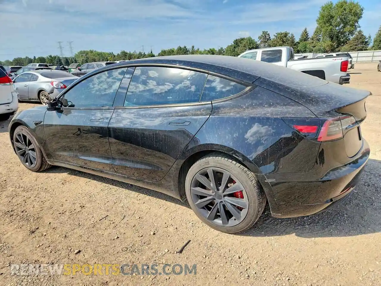 2 Photograph of a damaged car 5YJ3E1EB5PF627934 TESLA MODEL 3 2023