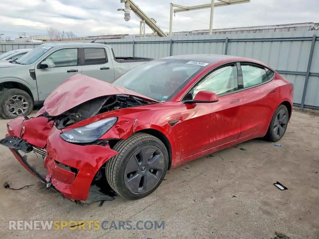 1 Photograph of a damaged car 5YJ3E1EB5PF634804 TESLA MODEL 3 2023