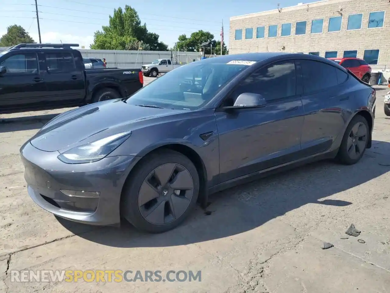 1 Photograph of a damaged car 5YJ3E1EB5PF675742 TESLA MODEL 3 2023