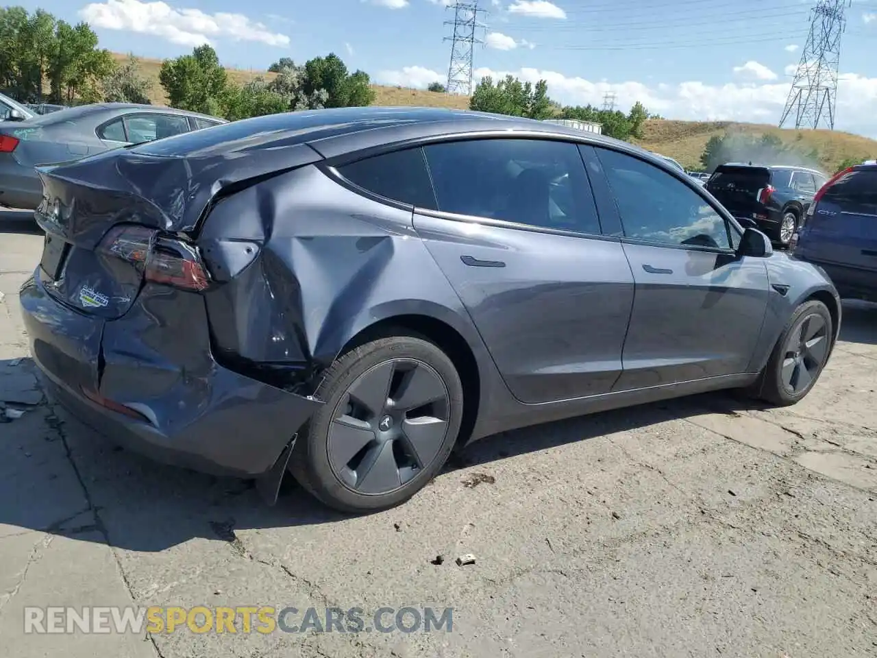 3 Photograph of a damaged car 5YJ3E1EB5PF675742 TESLA MODEL 3 2023