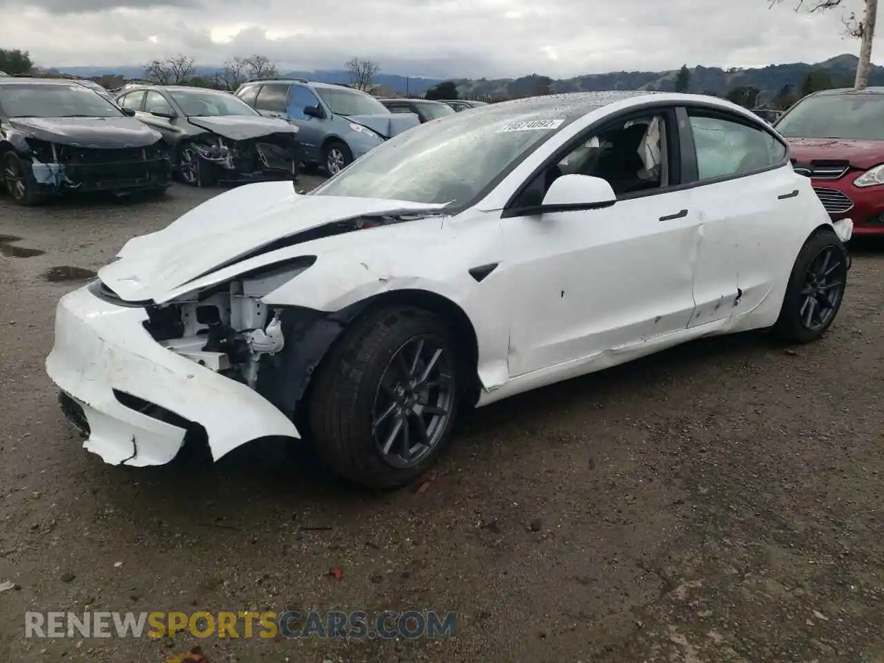 1 Photograph of a damaged car 5YJ3E1EB6PF387597 TESLA MODEL 3 2023