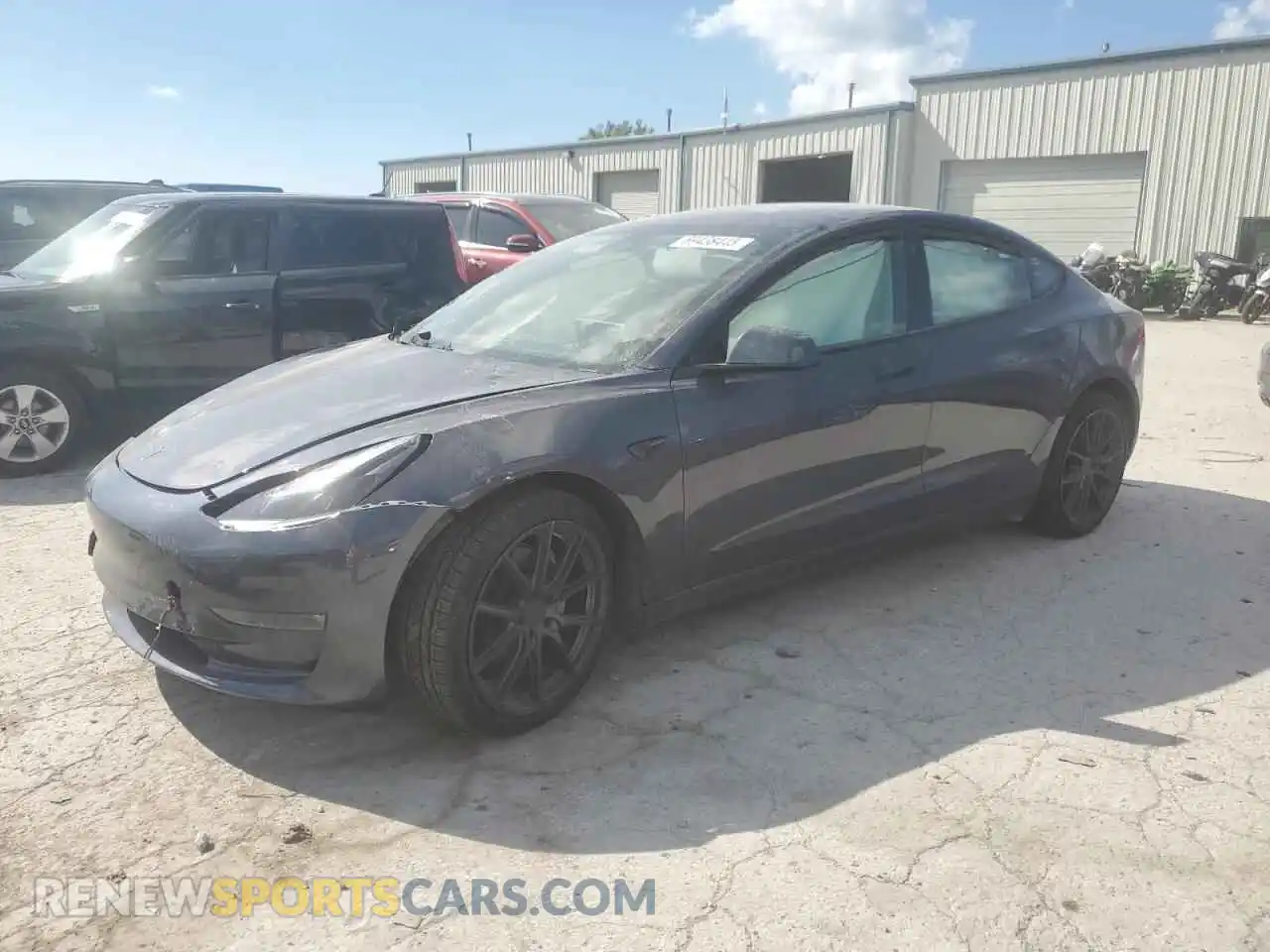1 Photograph of a damaged car 5YJ3E1EB6PF631653 TESLA MODEL 3 2023