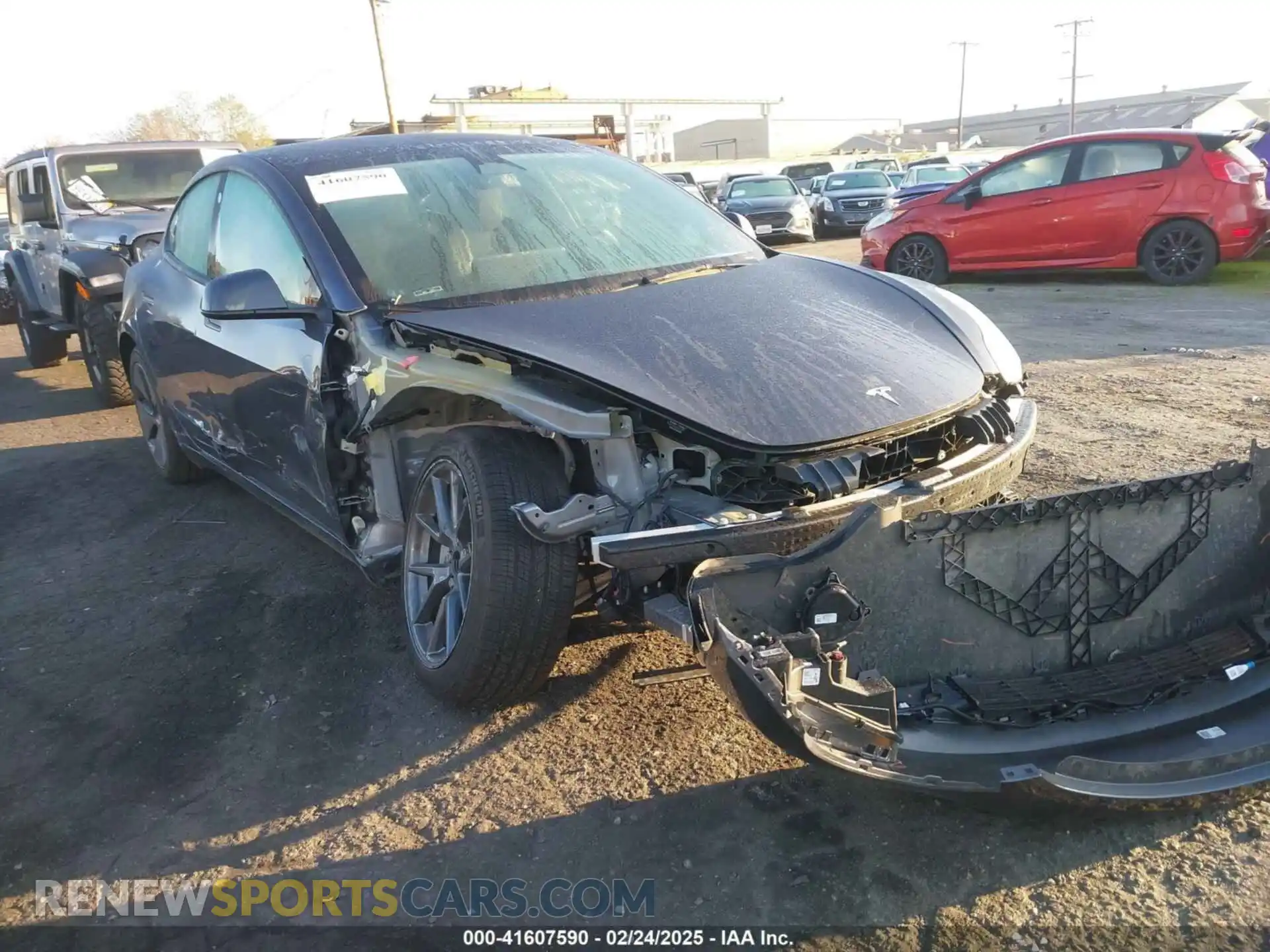 1 Photograph of a damaged car 5YJ3E1EB6PF710160 TESLA MODEL 3 2023